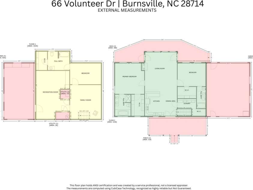 66 Volunteer Drive, Burnsville, NC 28714.  MLS# CAR4278537, YatesRealty ID 27449. Floorplan