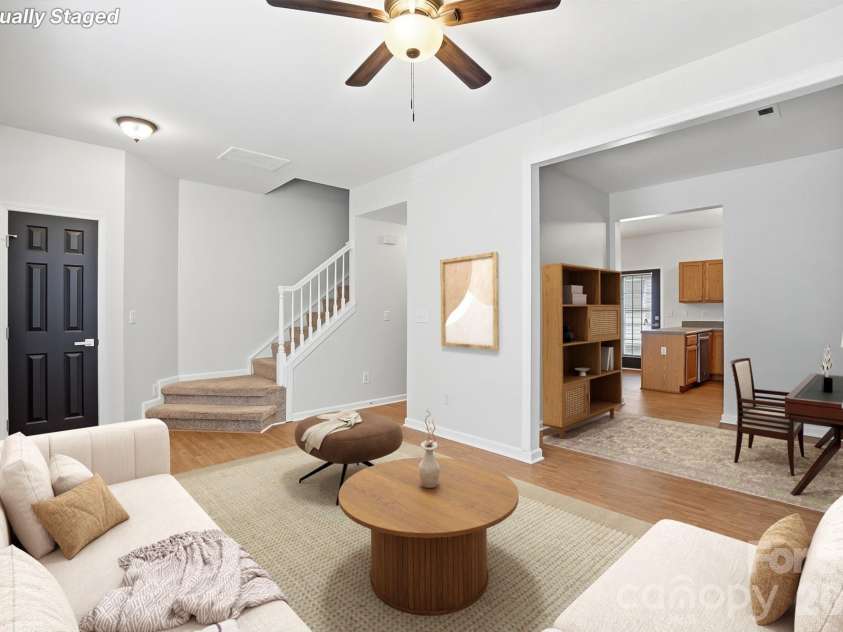 5315 Jocelyn Lane, Charlotte, NC 28269.  MLS# CAR4387226, YatesRealty ID 27454. Living into Office / Virtually Staged
