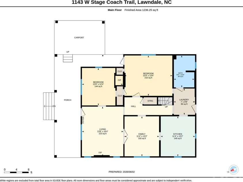1143 Stagecoach Trail, Lawndale, NC 28090.  MLS# CAR4386296, YatesRealty ID 27469. Floor Plan for Main Level