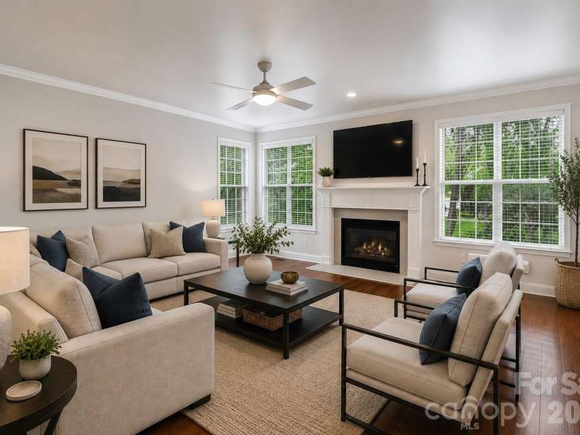 2825 Chip Shot Drive, Matthews, NC 28104.  MLS# CAR4388155, YatesRealty ID 27473. Virtually Staged.