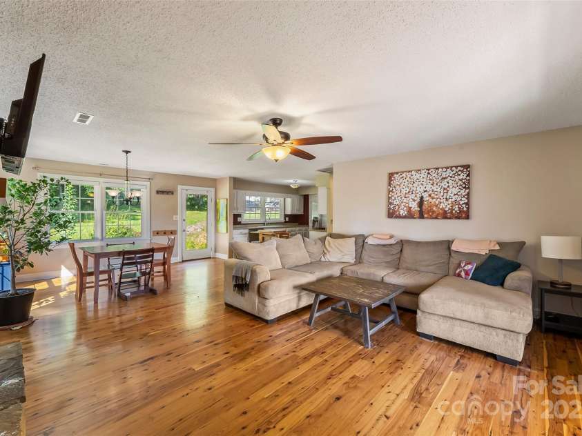 4 Northview Lane, Weaverville, NC 28787.  MLS# CAR4278075, YatesRealty ID 27473. Open layout kitchen, dining & living