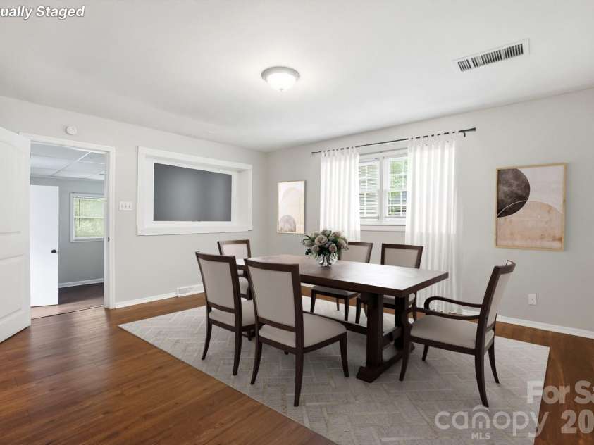 6308 Covecreek Drive, Charlotte, NC 28215.  MLS# CAR4386365, YatesRealty ID 27477. Dining into Office / Virtually Staged