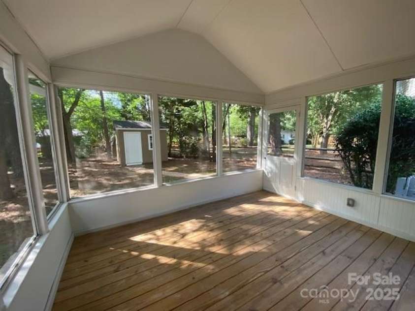 709 Falls Church Road, Charlotte, NC 28270.  MLS# CAR4275080, YatesRealty ID 27488. Screen Porch. Listen to the wind. Free tranquility