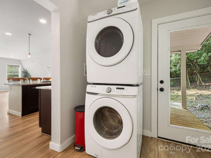 1101 Line Runner Ridge Road, Rosman, NC 28772.  MLS# CAR4280963, YatesRealty ID 27502. Door leading to covered back porch and fenced yard.