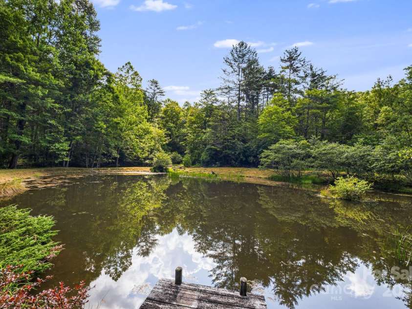 1101 Line Runner Ridge Road, Rosman, NC 28772.  MLS# CAR4280963, YatesRealty ID 27502. From the house side-overlooking the pond