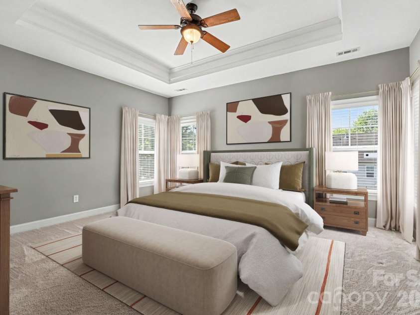 8435 Whitehawk Hill Road, Waxhaw, NC 28173.  MLS# CAR4381590, YatesRealty ID 27511. Master Bedroom Staged