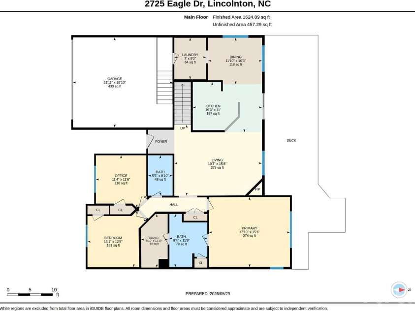 2725 Eagle Drive, Lincolnton, NC 28092.  MLS# CAR4387152, YatesRealty ID 27532. 
