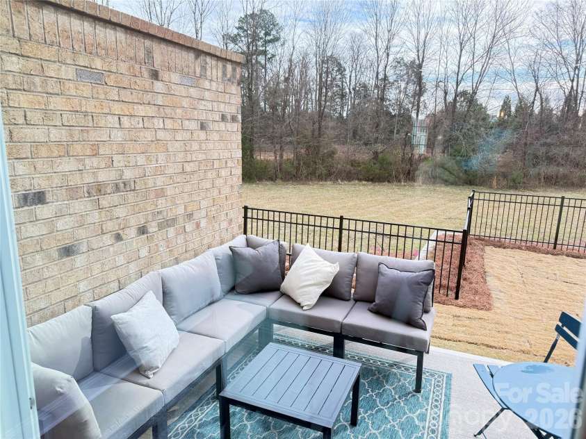 12046 Lavinia Lane, Charlotte, NC 28277.  MLS# CAR4280776, YatesRealty ID 27535. Back Patio with View of Wetland Preserve