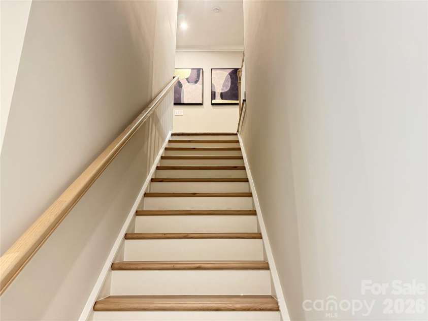 12046 Lavinia Lane, Charlotte, NC 28277.  MLS# CAR4280776, YatesRealty ID 27535. LVP Stairs and Handrail to Second Floor