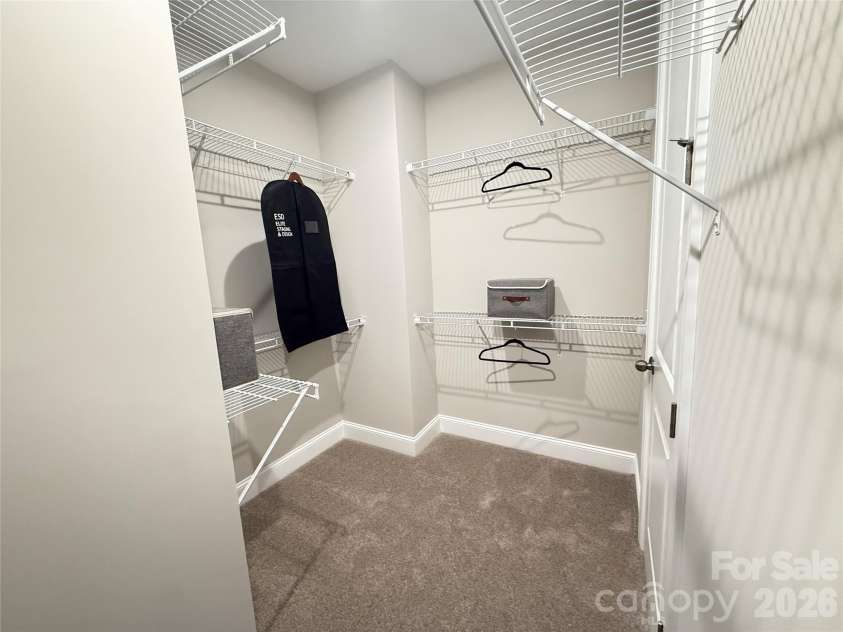 12046 Lavinia Lane, Charlotte, NC 28277.  MLS# CAR4280776, YatesRealty ID 27535. Main Closet in Primary Suite