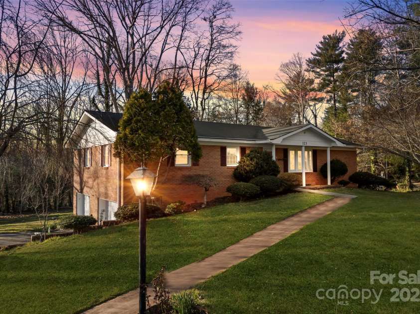 123 Castleton Lane, Hendersonville, NC 28791.  MLS# CAR4237756, YatesRealty ID 2754. Twilight 