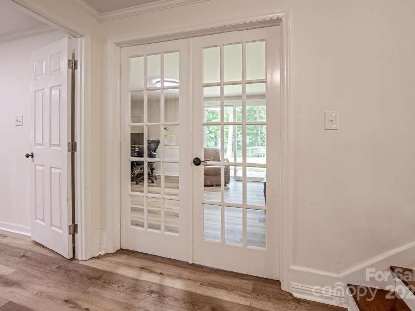 411 Saint Andrews Road, Statesville, NC 28625.  MLS# CAR4266848, YatesRealty ID 27540. French doors into a home office