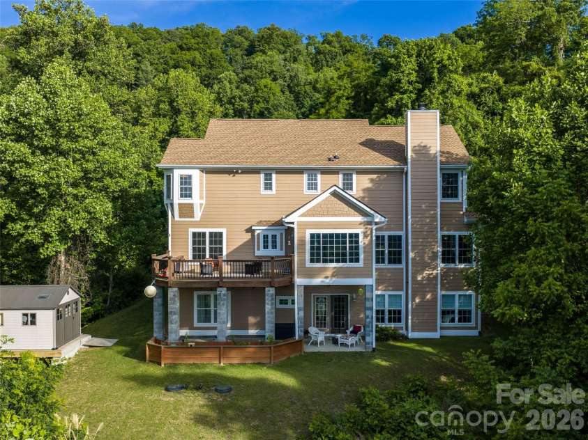350 Vista Point Drive, Weaverville, NC 28787.  MLS# CAR4384418, YatesRealty ID 27543. Rear elevation