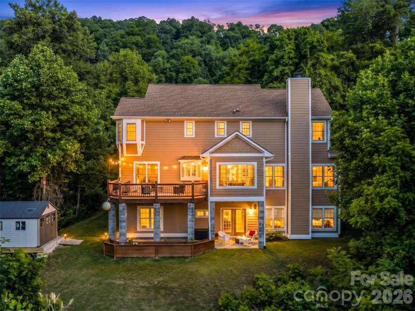 350 Vista Point Drive, Weaverville, NC 28787.  MLS# CAR4384418, YatesRealty ID 27543. Rear elevation
