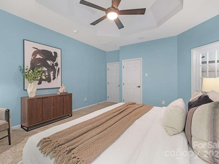 446 Leaf Arbor Court, Clover, SC 29710.  MLS# CAR4281228, YatesRealty ID 27544. Primary bath with large shower, double vanity, and walk in closet.