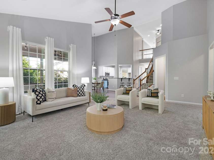 446 Leaf Arbor Court, Clover, SC 29710.  MLS# CAR4281228, YatesRealty ID 27544. Two story family room.