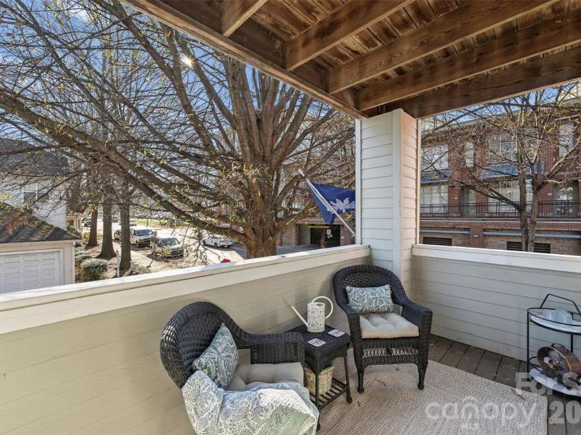 1144 1st Street, Charlotte, NC 28202.  MLS# CAR4336221, YatesRealty ID 2755. Access off Living Room to Porch