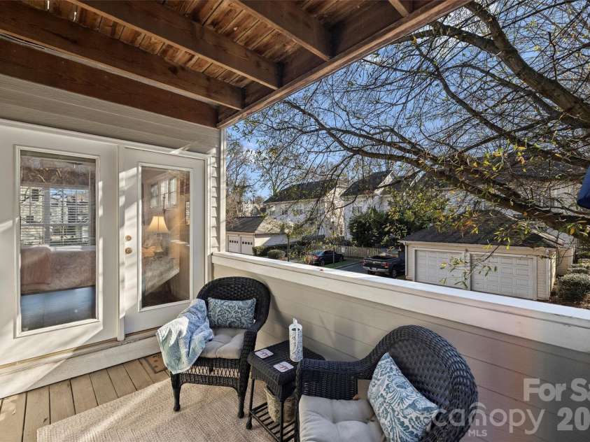 1144 1st Street, Charlotte, NC 28202.  MLS# CAR4336221, YatesRealty ID 2755. Access off Primary Bedroom to Porch