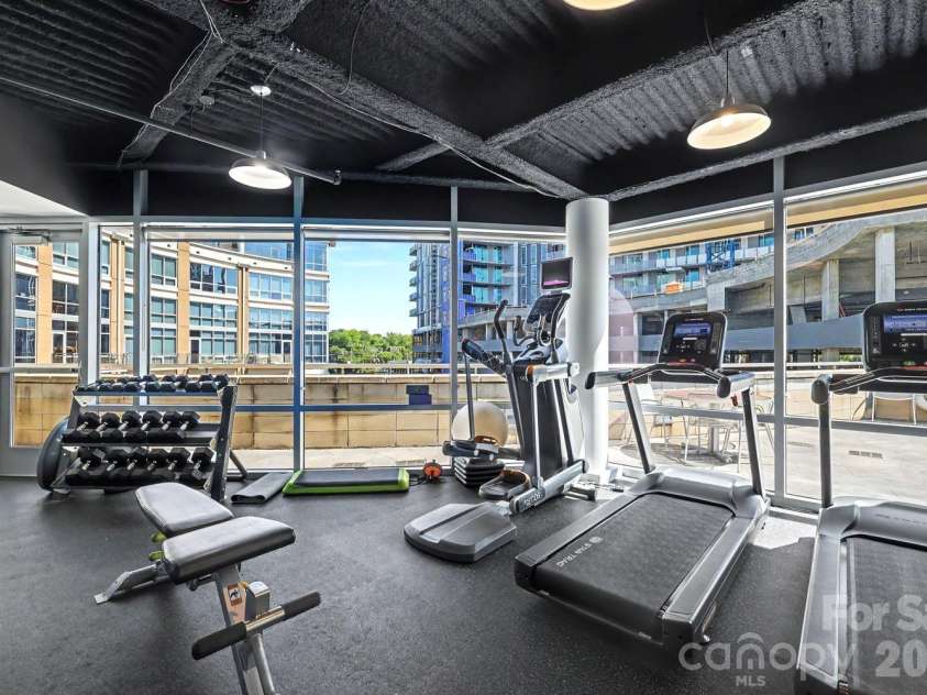 1100 Metropolitan Avenue, Charlotte, NC 28204.  MLS# CAR4378090, YatesRealty ID 27565. Common area workout space