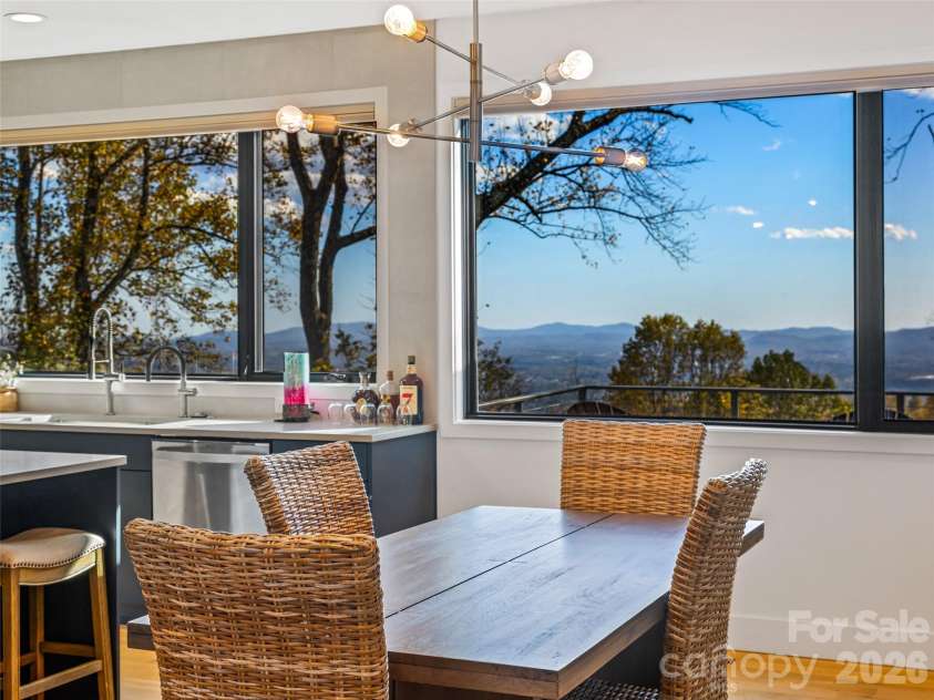 15 Laurel Ledge Way, Fletcher, NC 28732.  MLS# CAR4316029, YatesRealty ID 2758. Dine with views for miles!