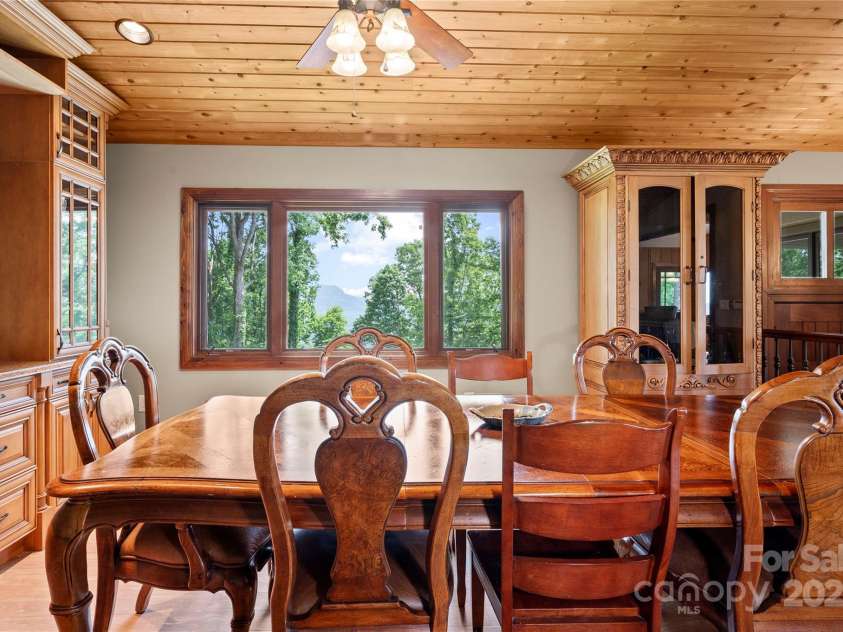 2045 Hogback Mountain Road, Tryon, NC 28782.  MLS# CAR4272415, YatesRealty ID 27598. Dining RoomMountain View
