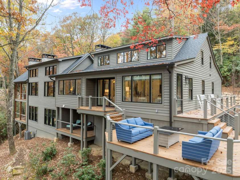 95 Cardinal Trace, Lake Toxaway, NC 28747.  MLS# CAR4317545, YatesRealty ID 27603. Rear View