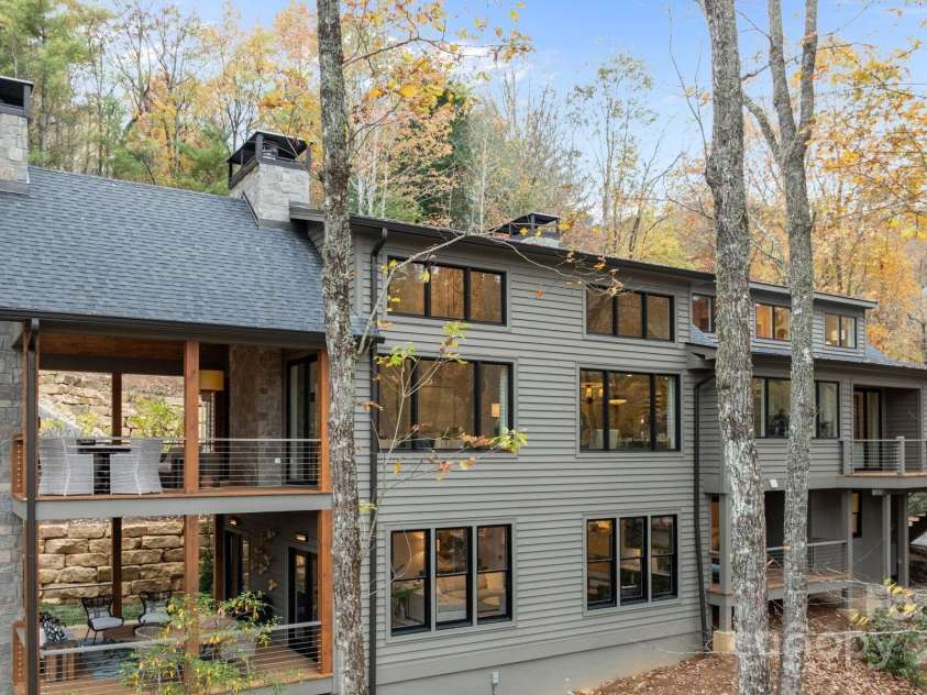 95 Cardinal Trace, Lake Toxaway, NC 28747.  MLS# CAR4317545, YatesRealty ID 27603. Rear View