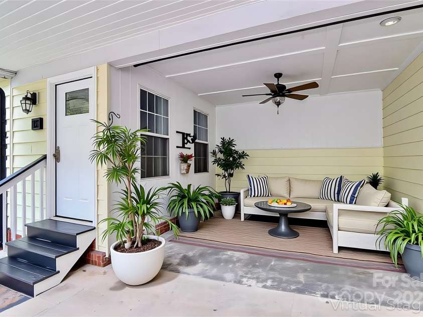 584 Allison Street, Concord, NC 28025.  MLS# CAR4281983, YatesRealty ID 27615. Virtually Staged - Covered Porch Area