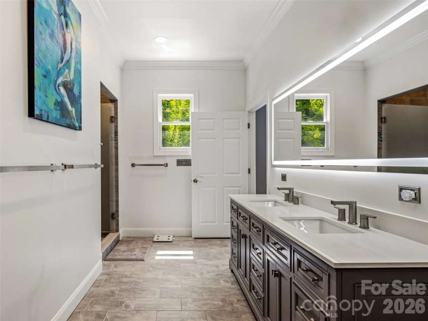 243 Poplar Lane, Pisgah Forest, NC 28712.  MLS# CAR4386955, YatesRealty ID 27648. Master Bath