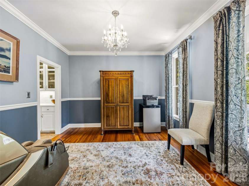 243 Poplar Lane, Pisgah Forest, NC 28712.  MLS# CAR4386955, YatesRealty ID 27648. Original Dining room
