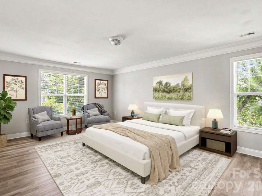 1015 Taylor Glenn Lane, Indian Trail, NC 28079.  MLS# CAR4381777, YatesRealty ID 27655. Virtually Staged Primary Bedroom on main floor