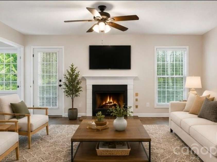 6043 Green Forest Drive, Charlotte, NC 28212.  MLS# CAR4385664, YatesRealty ID 27662. Virtually Staged Open Living Room!