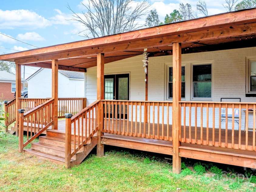 3635 Tryon Courthouse Road, Cherryville, NC 28021.  MLS# CAR4197804, YatesRealty ID 2767. Covered Deck