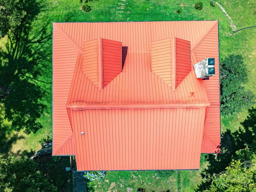 715 Sunset Mountain Road, Bakersville, NC 28705.  MLS# CAR4276207, YatesRealty ID 27672. Top down view of metal roof.