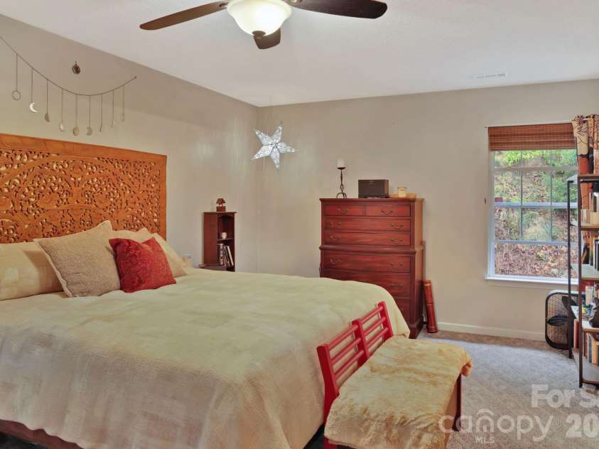 1798 New Stock Road, Weaverville, NC 28787.  MLS# CAR4379856, YatesRealty ID 27678. Primary bedroom with large ensuite.