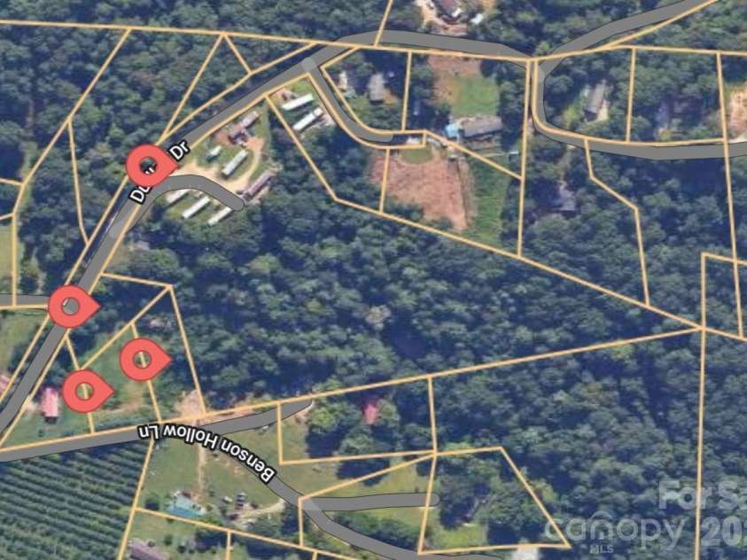 160 & 196 Dudley Drive, Flat Rock, NC 28731.  MLS# CAR4243796, YatesRealty ID 2768. A portion of the larger piece of land, to equate to the acreage listed.