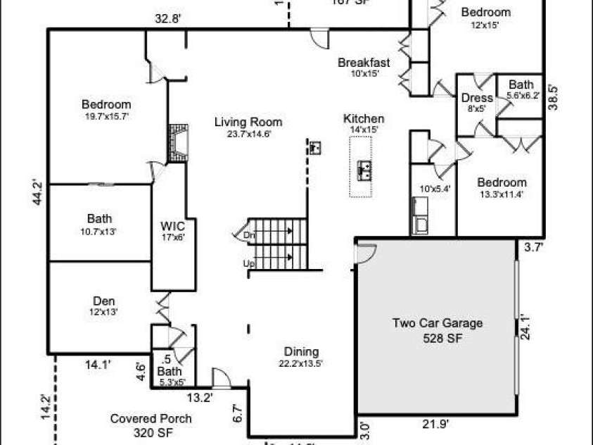 201 Skytop Farm Lane, Hendersonville, NC 28791.  MLS# CAR4387664, YatesRealty ID 27689. Main Floor Layout