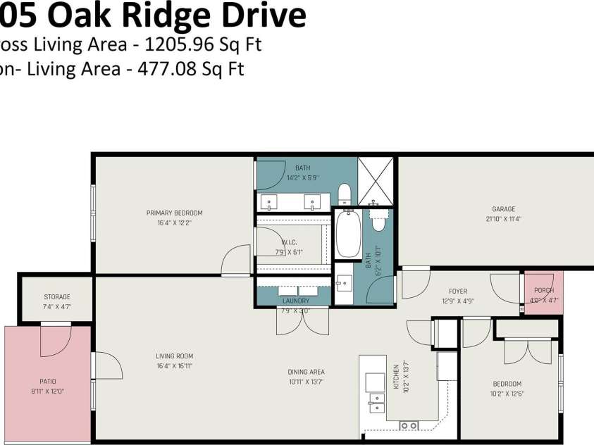 105 Oak Ridge Drive, Archdale, NC 27263.  MLS# CAR4376749, YatesRealty ID 27697. 