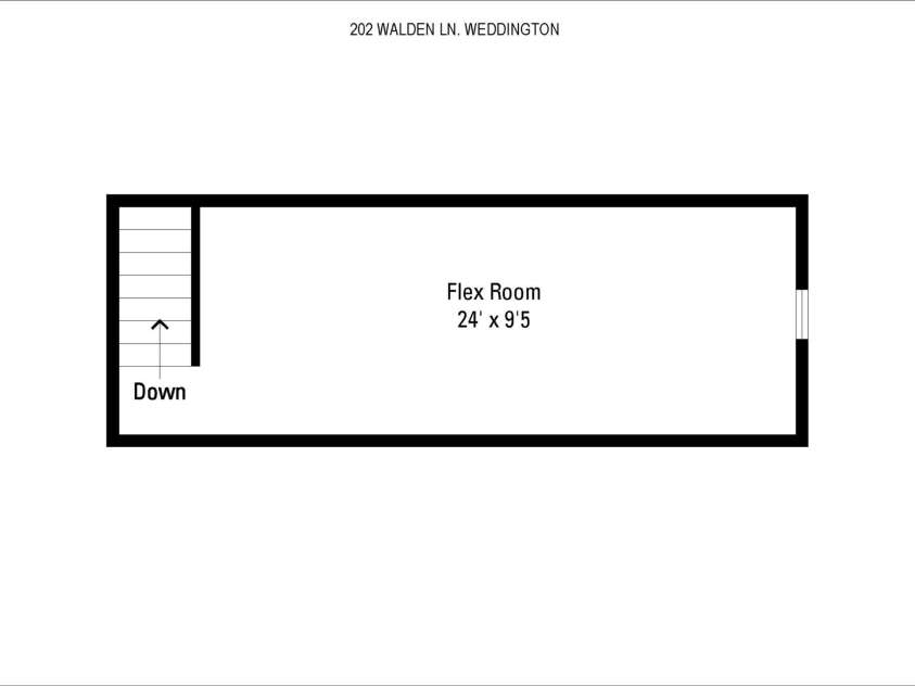 202 Walden Lane, Weddington, NC 28104.  MLS# CAR4274897, YatesRealty ID 27698. Conditioned flex space over detached garage
