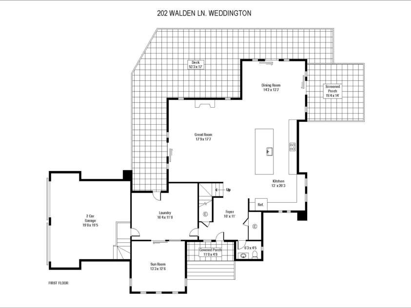 202 Walden Lane, Weddington, NC 28104.  MLS# CAR4274897, YatesRealty ID 27698. Main floor