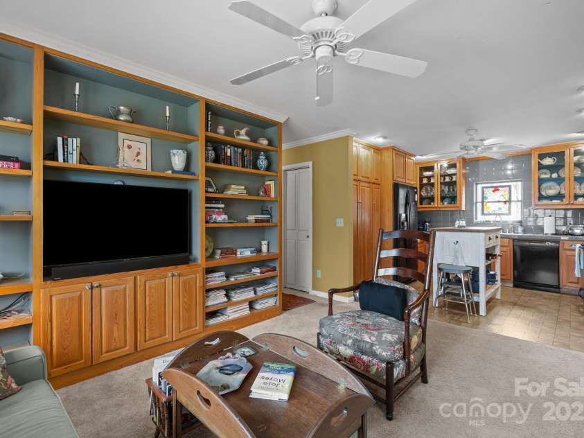 457 Overlook Drive, Spruce Pine, NC 287777.  MLS# CAR4245586, YatesRealty ID 2770. View from living area in to kitchen