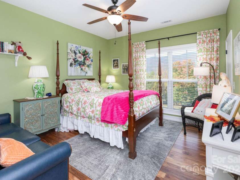 605 Red Bank Road, Waynesville, NC 28786.  MLS# CAR4313671, YatesRealty ID 27707. Guest bedroom 1 faces those amazing views with a walk in closet.