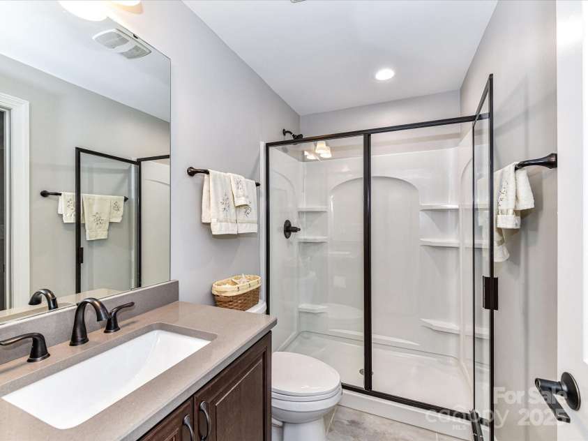 1805 Axholme Court, Waxhaw, NC 28173.  MLS# CAR4298904, YatesRealty ID 27747. Basement bathroom