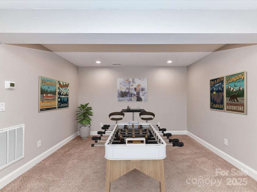 1805 Axholme Court, Waxhaw, NC 28173.  MLS# CAR4298904, YatesRealty ID 27747. Virtually staged basement