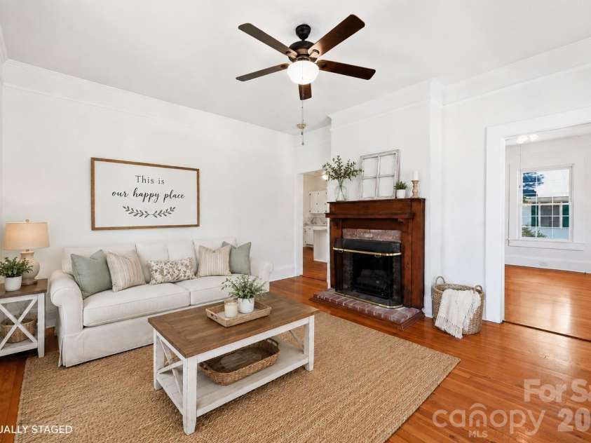 812 4th Street, Albemarle, NC 28001.  MLS# CAR4389806, YatesRealty ID 27748. Virtually Staged - Living Room