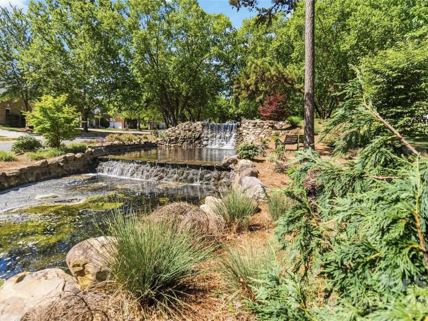 7915 Bytham Castle Drive, Huntersville, NC 28078.  MLS# CAR4380718, YatesRealty ID 27750. Waterfall park