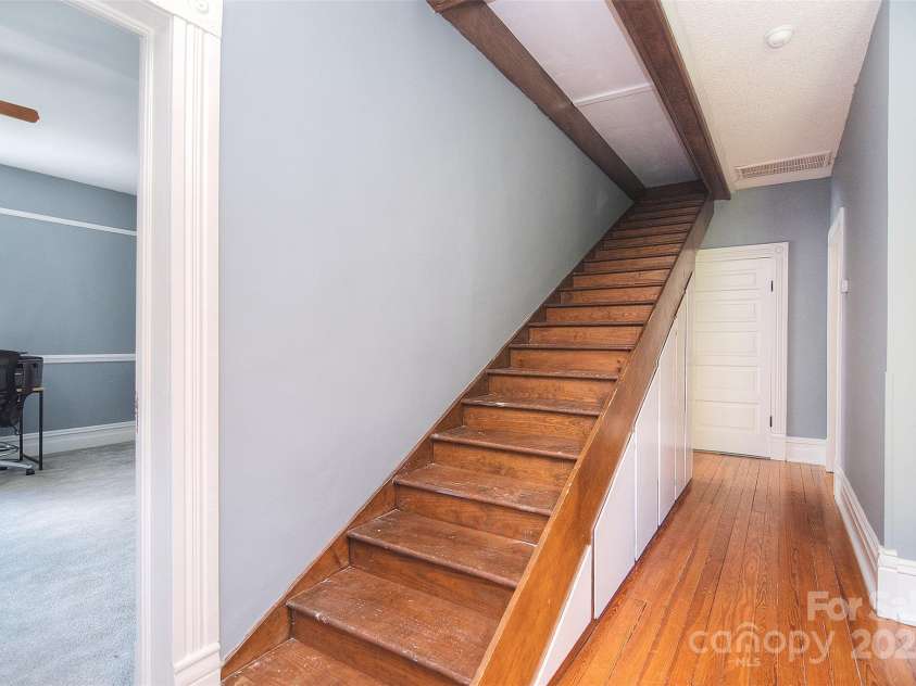1707 Main Street, Salisbury, NC 28144.  MLS# CAR4281893, YatesRealty ID 27758. Attic stairs