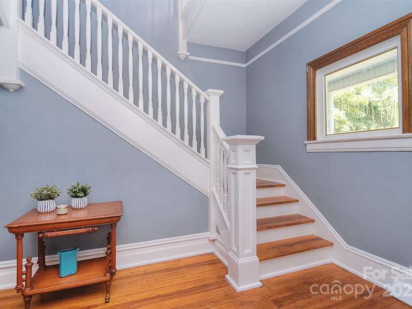 1707 Main Street, Salisbury, NC 28144.  MLS# CAR4281893, YatesRealty ID 27758. Staircase going up