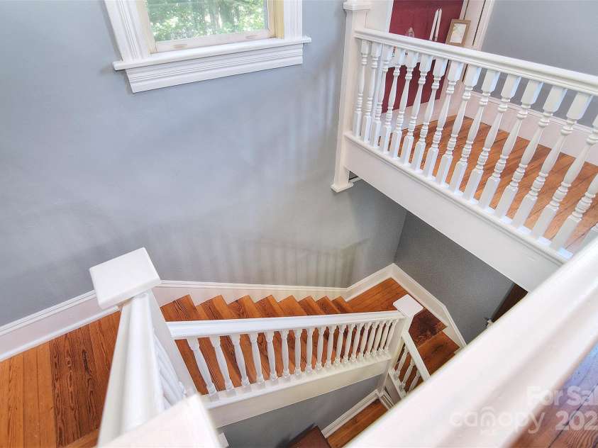 1707 Main Street, Salisbury, NC 28144.  MLS# CAR4281893, YatesRealty ID 27758. Staircase looking down