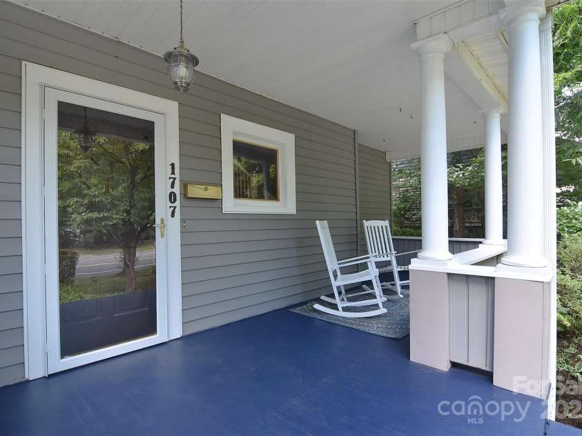 1707 Main Street, Salisbury, NC 28144.  MLS# CAR4281893, YatesRealty ID 27758. Welcoming Front Porch